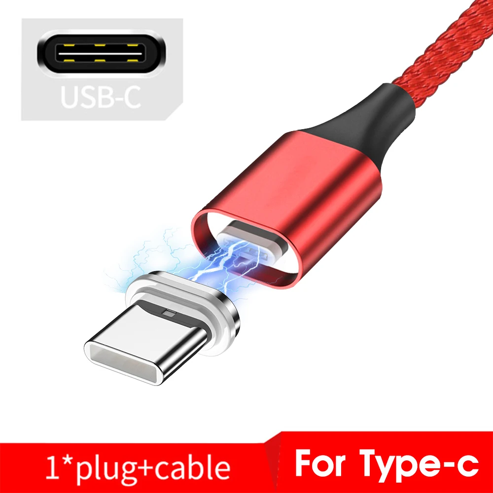 1 м Магнитный кабель Micro usb type C кабель для зарядного устройства 3A Быстрая зарядка для iPhone 11 pro Max для samsung Магнитный шнур для телефона Android - Цвет: 09