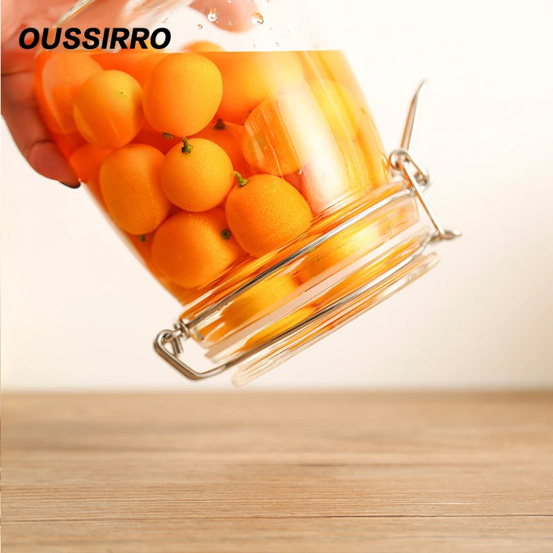 Банки с крышкой для меда большой емкости 1 шт. 500 750 1000 1500|glass storage bottles|storage bottlejar with lid