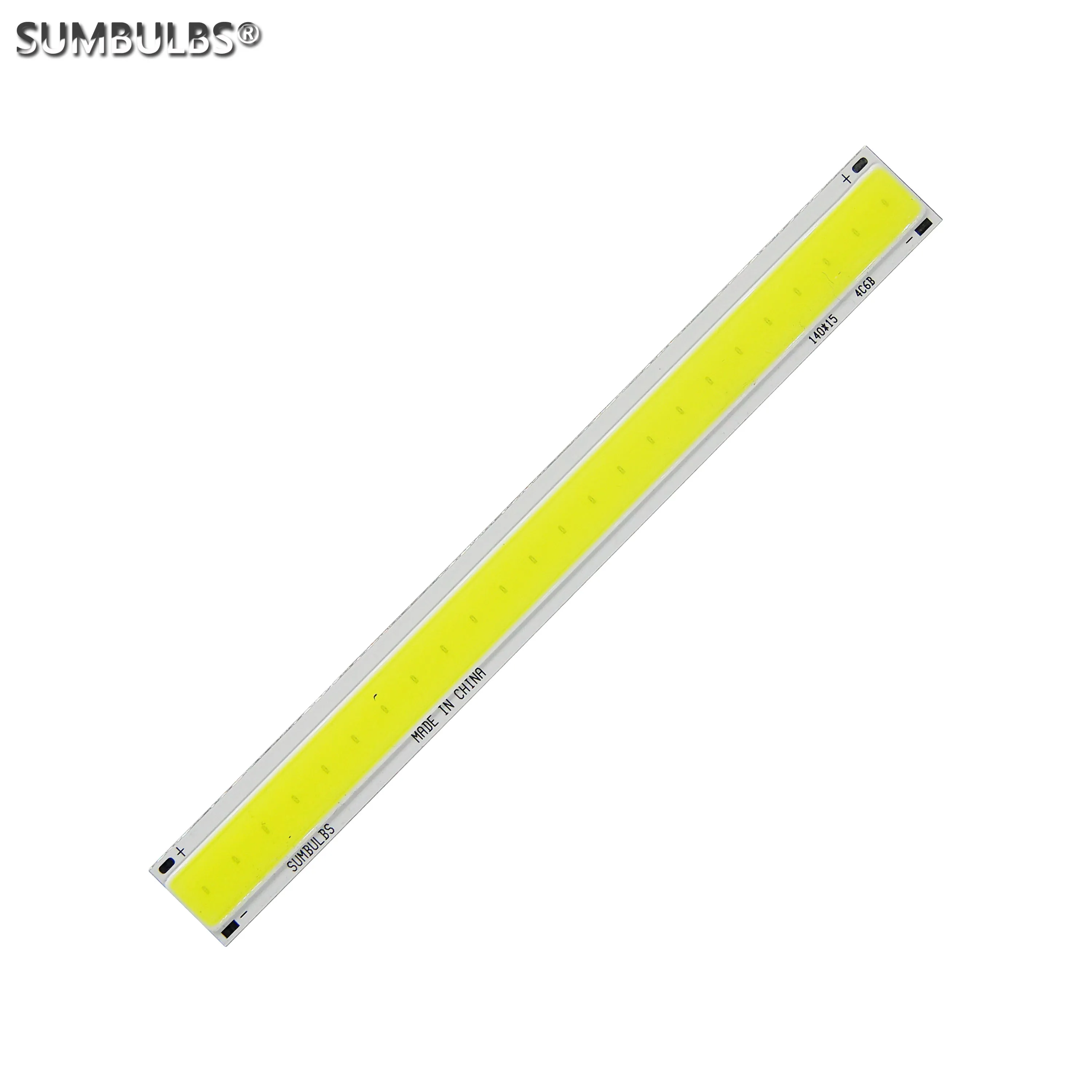 SUMBULBS 140x15mm DC12V 4W Bar COB Strip Light Source Bulb Warm Cold White High Bright LED for Daytime Running Lamp