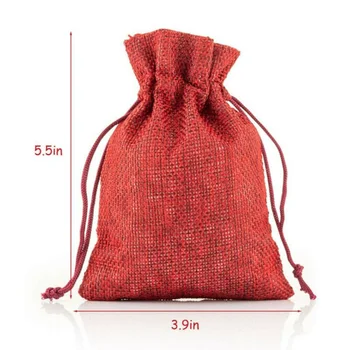 

Cotton Linen Bags Gift Sugar Bags Drawstring Wedding Party Favor 24 Pcs