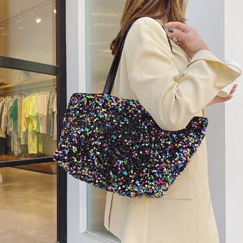 

Bulk Bag New Style Fashion Women'S Handbag Versatile Sequin Shoulder Chain Crossover Bag/Hand Tuo