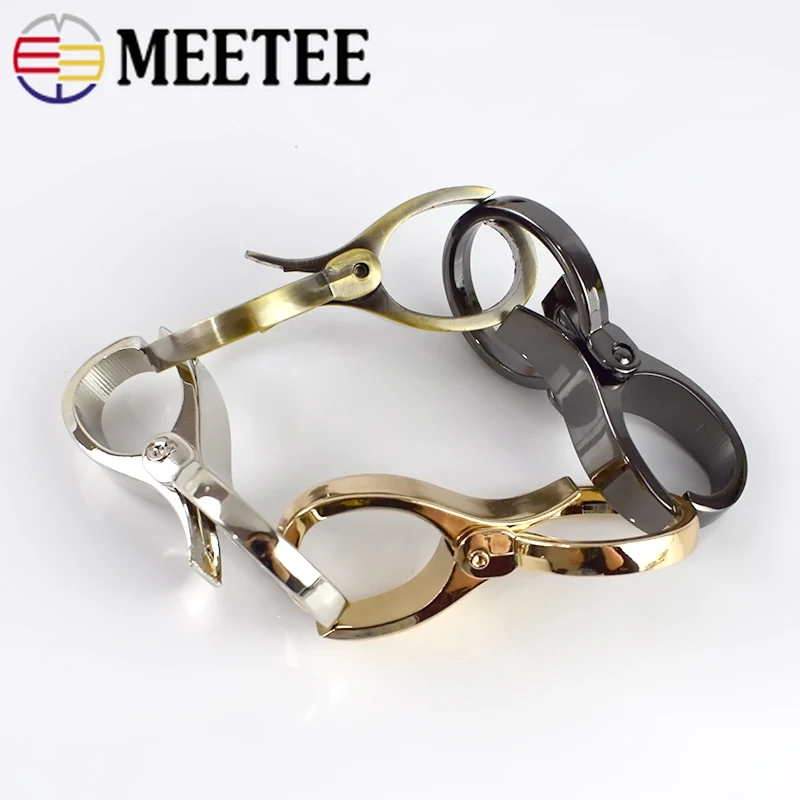 Meetee 4/10 шт. ID25mm металлический клатч Сумки и ремешком с пряжкой вокруг Лобстер "сделай сам" собачий ошейник клип карабин Брелок аппаратной части аксессуар BF055
