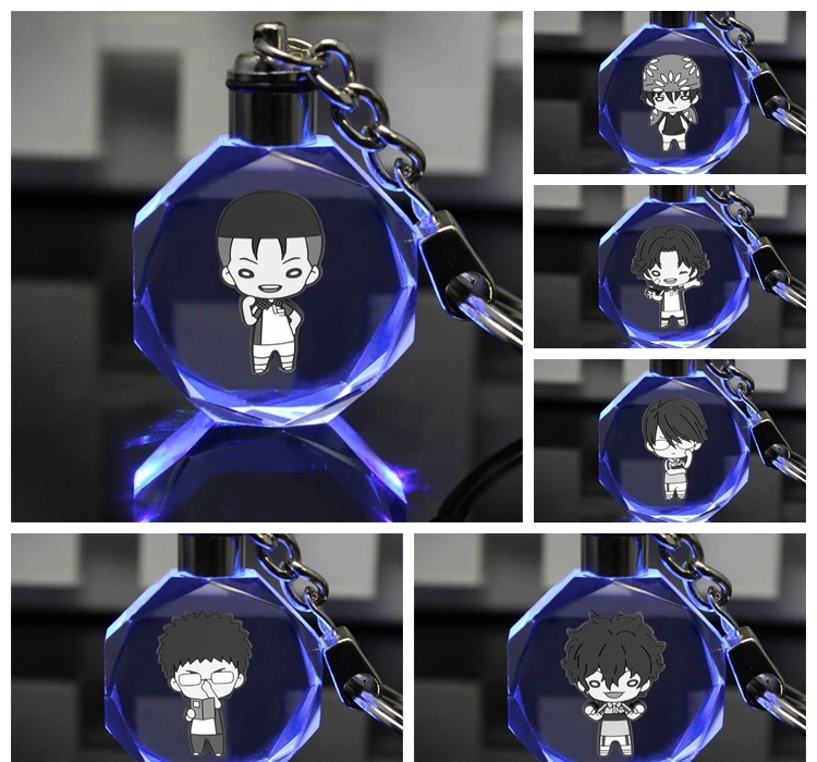 Prince of Tennis Kikumaru Anime LED Key Chains Keyring Crystal Keychain Light Keyholder Unisex Gift | Украшения и аксессуары