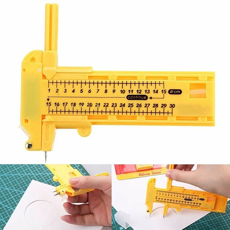 1-30cm Adjustable Compasses Circle Cutter Sewing Round Cutting Knife Patchwork Scrapbooking Cards Cutters Paper-Cutting Tool paper cutter circular cutter