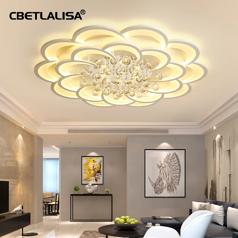 lampara de techo supermoderna para el gabinete del dormitorio elegantes lamparas de techo candelabro de cristal de lujo