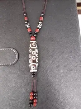 

Admirable millénaire tibétain Dzi perle pendentif bénir 21 yeux Dzi amulette collier suspendu sacré