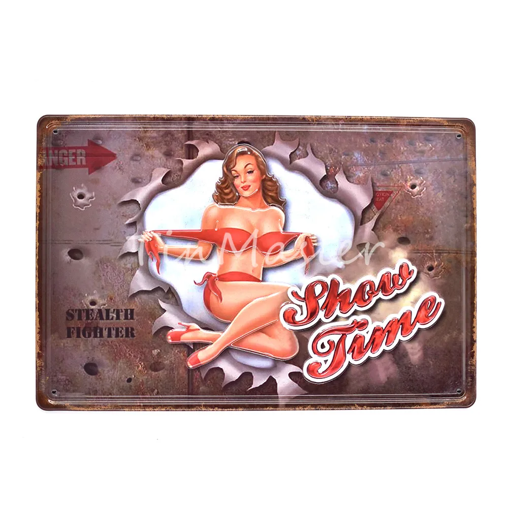 A88 Винтаж тиснение металлический оловянный гаражный Знак PIN UP сексуальная девушка плакат Паб Бар Украшение Стены Дома Ретро 3D металлическая доска Декор - Цвет: A88