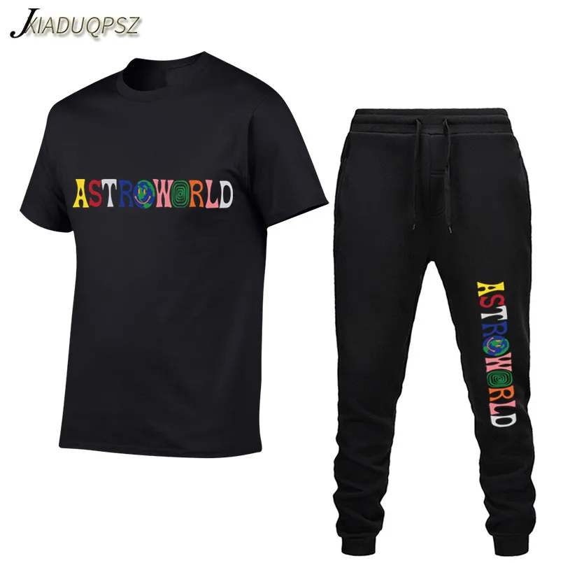 Astroworld мужские комплекты футболки + штаны мужская одежда костюм из двух предметов