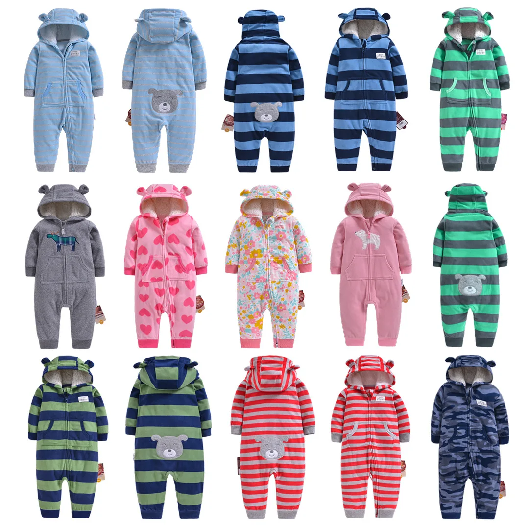 Одежда для малышей комбинезон для новорожденных Одежда для мальчиков осенне-зимний флисовый детский зимний комбинезон Одежда для новорожденных Комбинезоны для младенцев