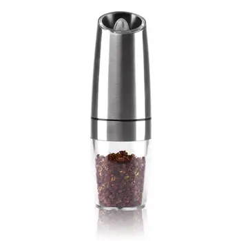 

Stainless Steel Pepper Grinder Electric Gravity Salt and Pepper Grinder Operated Automatic Grinding Mills with LED Light