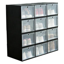 Тип Ящика баскетбольная коробка для обуви большой ящик для хранения жесткие пластиковые простые сникеры в сборе для обуви Органайзер Ящик