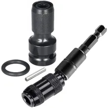 

2Pcs Socket Adapter Kit Flexible Magnetic Screwdriver Bits Holder And 1/2" To 1/4" Hex Socket Adapter For Socket Wrenches