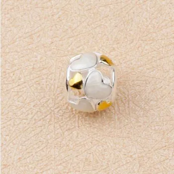 

Authentic 925 Sterling Silver Beads Hollow And Bright Heart Creative Beads Fit Original Pandora Bracelet For Women Diy Jewelry