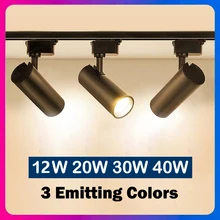 Светодиодный Трековый светильник, светильник, 3 цвета, подвесной Точечный светильник, потолочный светильник 12 Вт 20 Вт 30 Вт 40 Вт, Трековый светильник ing 220 В для магазина одежды