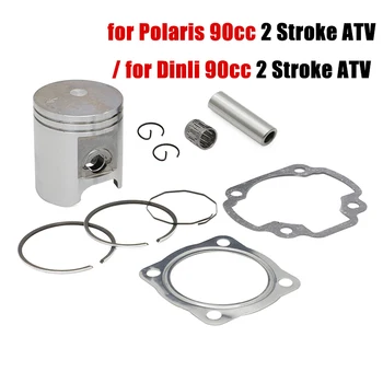 

90cc Piston Rings W/ Head Gaskets For Polaris Sportsman Predator Scrambler Dinli T-Rex Beast Helix Diamond Back 90 52mm bore ATV