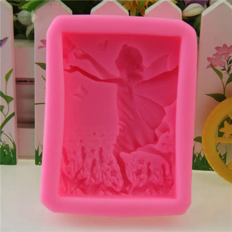 3D Силиконовая форма с изображением ангела DIY мыло глина Свеча для торта помадка форма для выпечки