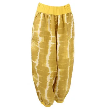 

Spring Summer Boho Pants For Women Printed Capris Pants Female 2020 High Waist Trousers Ladies Casual Loose Home Pants