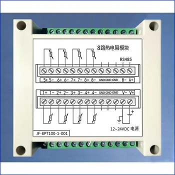 

8-channel Temperature Acquisition, Pt100 Module, Support Modbus-RTU Kingview