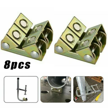 

8pcs V Type Welding Clamps Holder Suspender Fixture Adjustable V-Pads Set For Doors Windows Tool Box Case 2020 New Welding Clamp