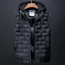 Printed Customizable Middle-aged down Feather Cotton Vest Daddy Clothes Autumn And Winter Male Vest Warm Inner Wearing