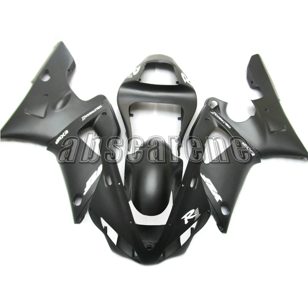 Полный комплект обтекателей на заказ для Yamaha YZF1000 R1 2000 2001 YZF R1 00 01 ABS пластик впрыски R1 2000 матовый чистый черный