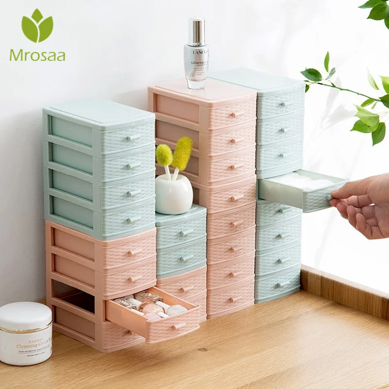  Organizer Drawer Plastic Cosmetic Makeup Container Organizing Box Multi-function Mini Desktop Stora