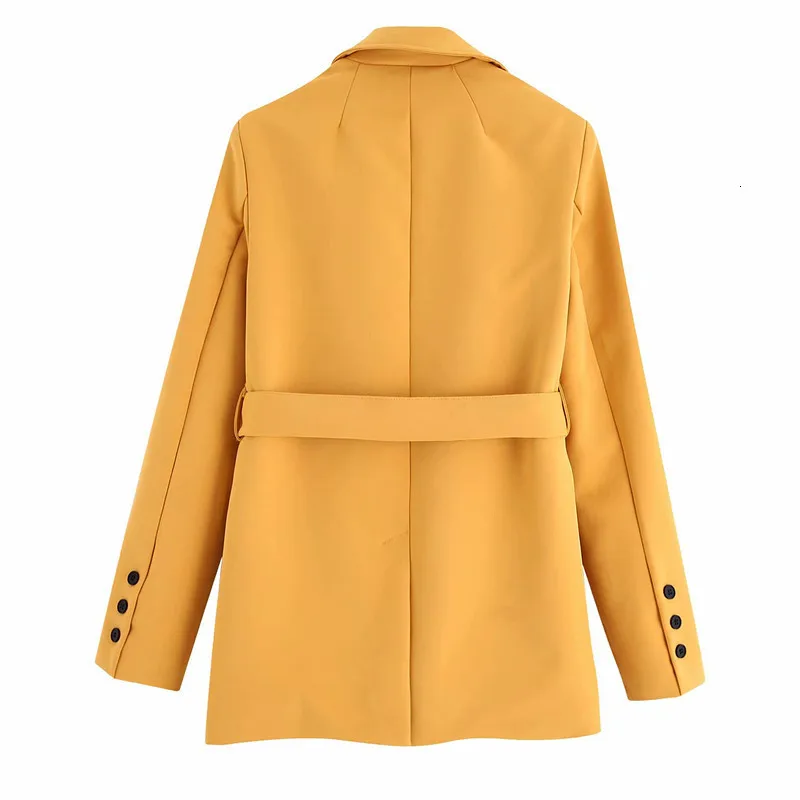 discounted  2019 Autumn Lattice Suit Jacket Belt Waist Slim Jacket Ladies Single Breasted Coat chaquetas mujer