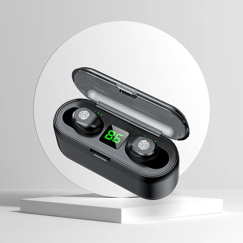 KLUZOY Wireless Headphones Bluetooth Earphones with 2000mAh Large Battery Charging Case TWS Headsets True Earbuds | Электроника