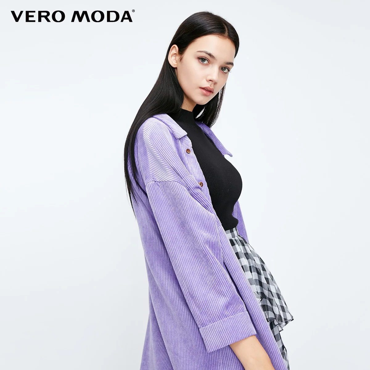 Vero Moda женское платье из двух частей с круглым вырезом 3/4 рукавами | 319131509 - Цвет: Purple mist