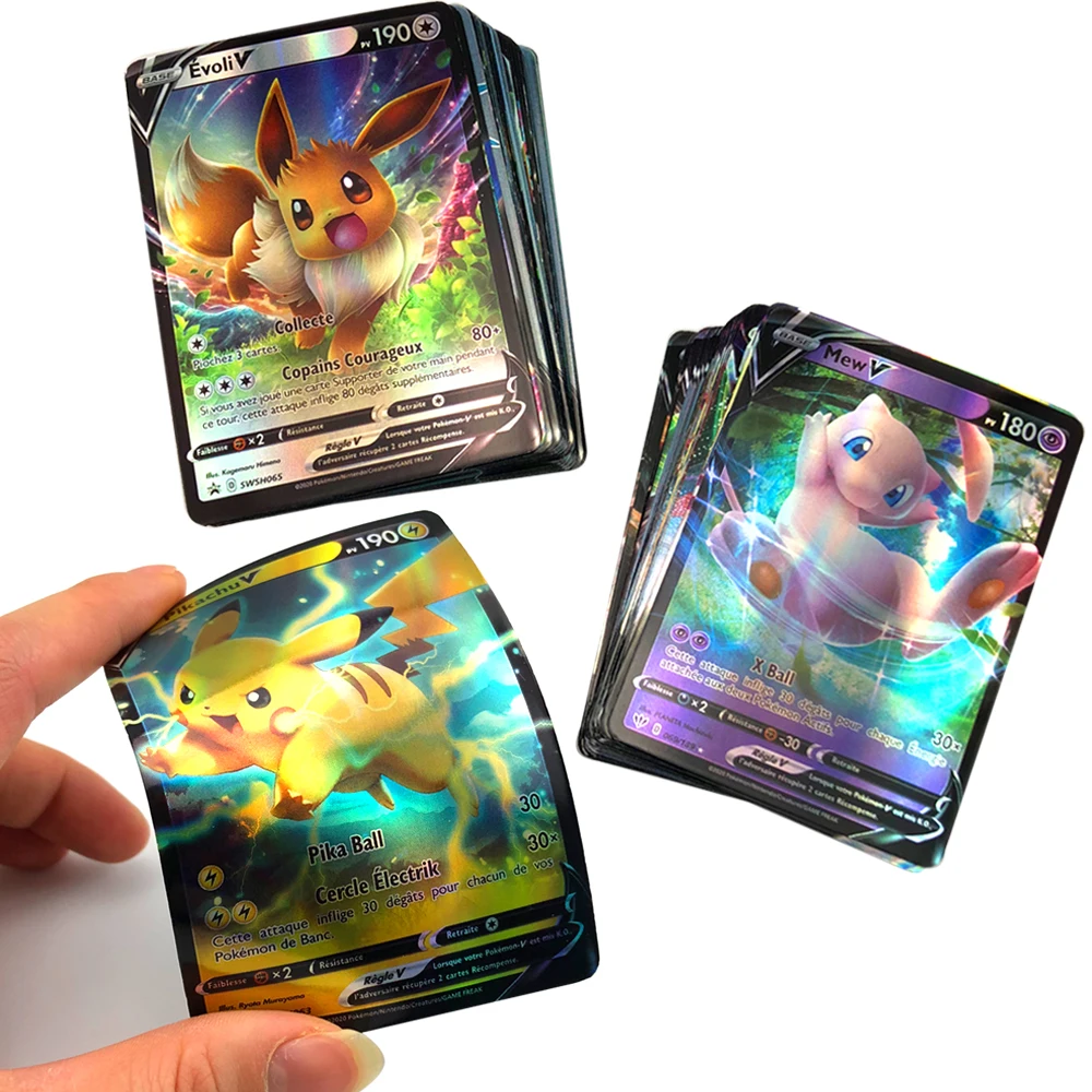 French Pokemon Cards Vmax Team Gx Shining Battle Trading Game Children Carte Francaise V Max Toy Game Collection Cards Aliexpress