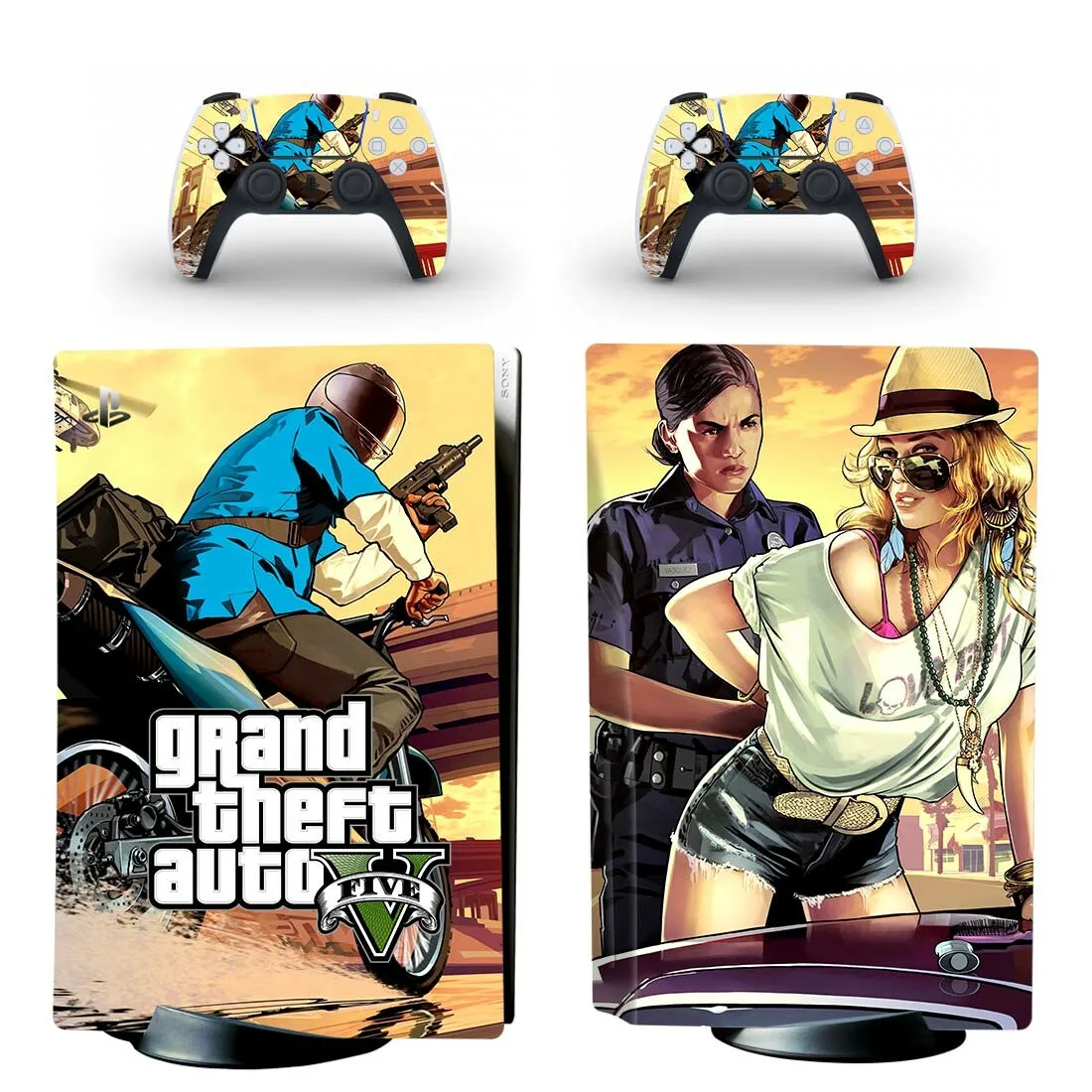 Grand Theft Auto V GTA 5 PS5 Standard Disc Skin Sticker Decal Cover for  PlayStation 5 Console and Controllers PS5 Skin Sticker - AliExpress