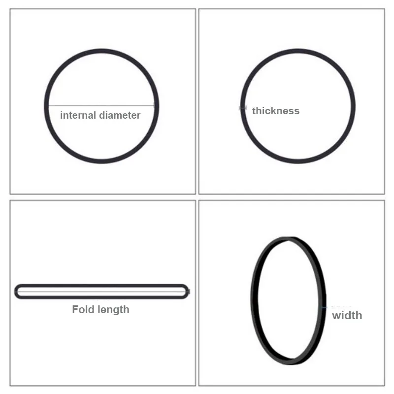 Diameter 19mm-43mm Black High Elastic rubber bands Supplies Stretchable O Rings