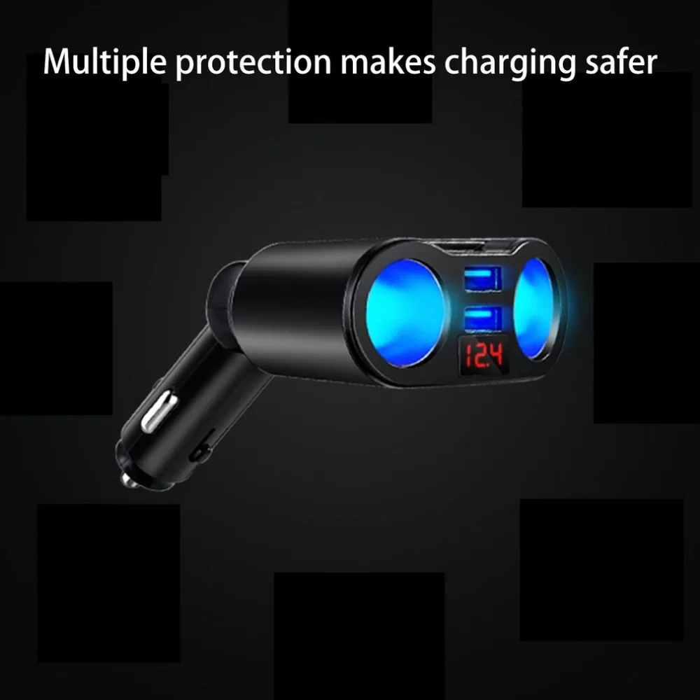 Автомобильный прикуриватель, usb-разветвитель, переходник для телефона, MP3 DVR, 5 В, 3.1A, двойной USB разъем, адаптер, напряжение, монитор, автомобильное зарядное устройство