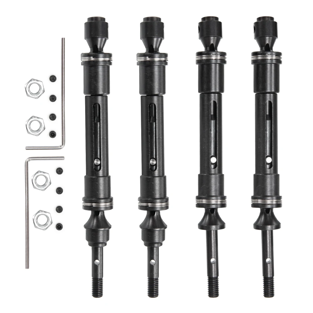 

YEAHRUN Front / Rear Drive Shaft 115-139mm for 1/10 Scale Traxxas Slash 4X4 Rustler VXL Stampede RC Crawler
