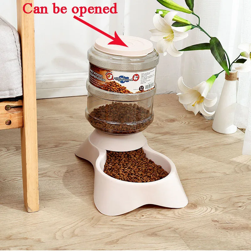 3.8L Dog Cat Automatic Feeder Pet Bowl Large Capacity Water Dispenser Drinking Fountain For Puppy Cats Dog Food Water Bowls Dish