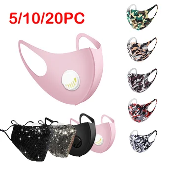 

Breathable Valve Face Mask Anti Dust Reusable Masks Respirator PM2.5 Filter Women Man Mouth Mask