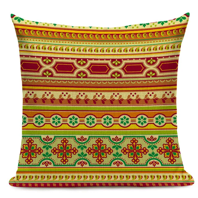 Чехол для подушки в африканском стиле, этнический геометрический узор, декоративная наволочка, льняная наволочка для дивана, домашний декор - Цвет: 25