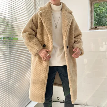

2019 Autumn And Winter New Korean Version Of The National Tide Street Plush Thick Warm Casual Loose Woolen Coat