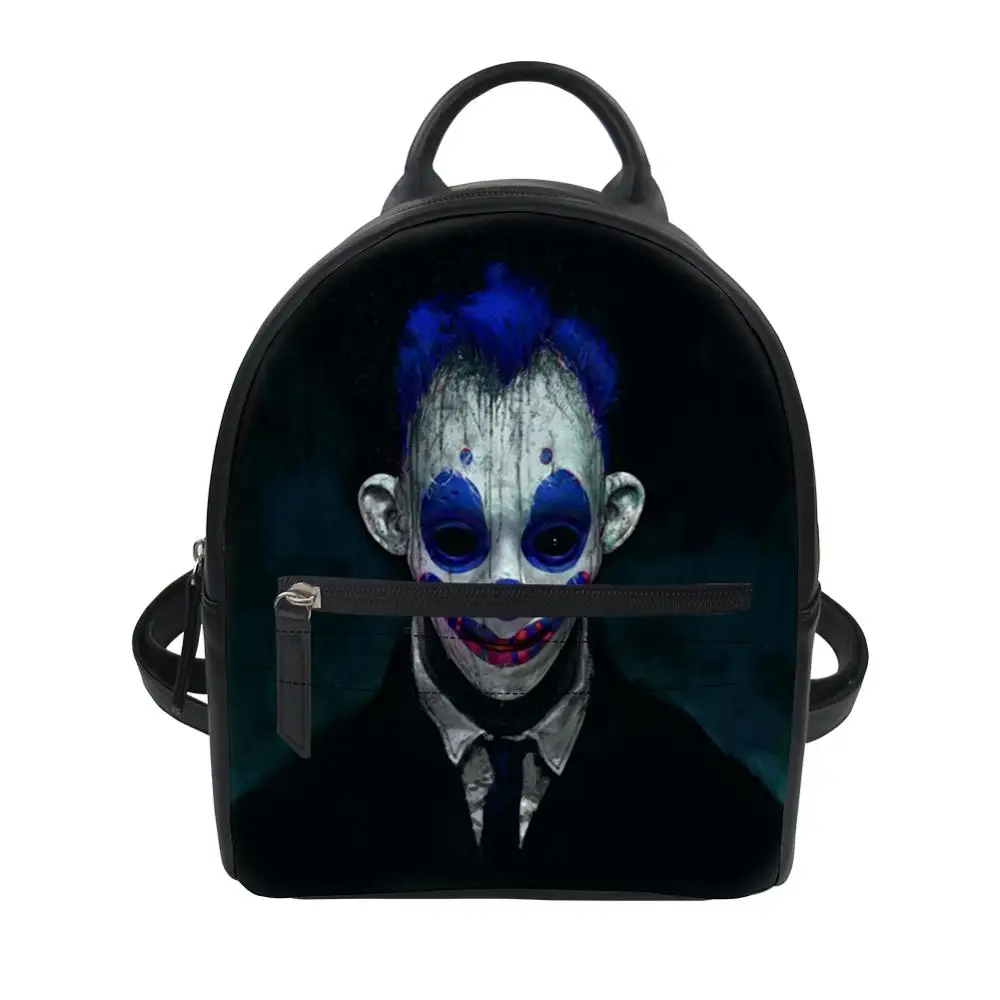 

Custom horror clown printed school bag teen boys and girls travel backpack student school bag men and women backpack laptop bag