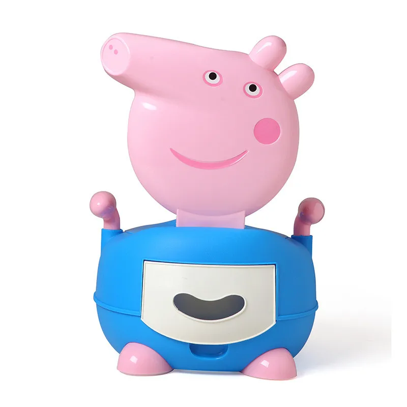 blue pig Детский унитаз свинка Джордж для новорожденных мальчиков голубой поросенок, тренировочный унитаз для маленьких девочек, туалет с мультяшным щенком для младенцев, постельное белье для маленьких мальчиков, писсуар - Цвет: blue pig