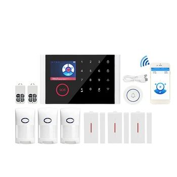 Gsm Sms Wifi Smart Home House Office Security Burglar Alarm Systems Kit(Set 3)