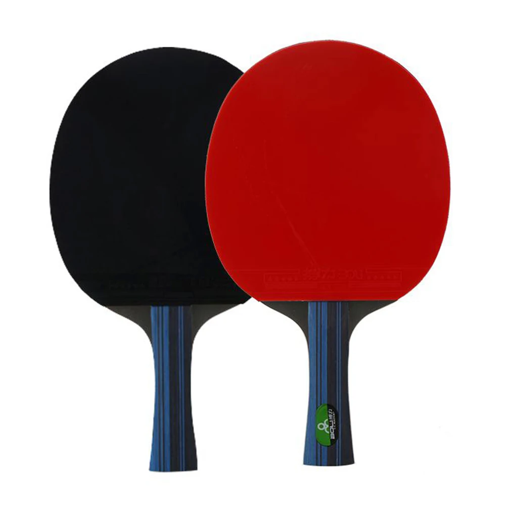 

Training Teenagers Bat Powerful Professional Rubber Long Short Handle Students Table Tennis Racket Set With 3 Balls Sport Paddle