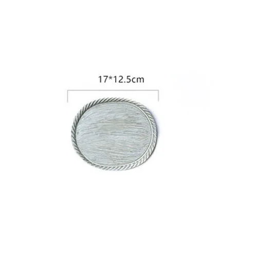 Oval-S JINSERTA металлический поднос Ретро десерт фруктовый торт хлеб закуска тарелка домашняя кухня разное украшение Органайзер - Цвет: Oval-S