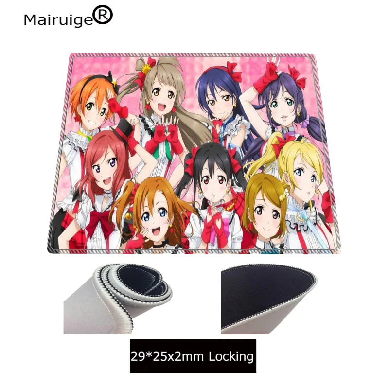 Mairuige Love Live школьный игровой коврик для мыши Черный запирающийся край настольная клавиатура Коврик для мыши коврик большой игровой геймерский коврик для мыши для CSGO