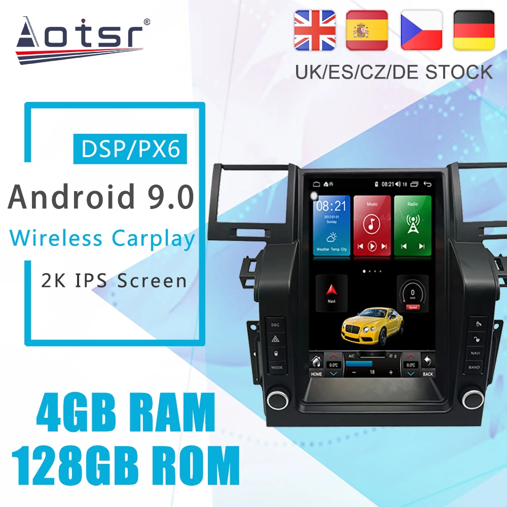 For Land Rover Range Rover 2005 - 2009 Android 10 Multimedia GPS Navigation Head Unit Tesla Car Auto Stereo Player Radio Vedio