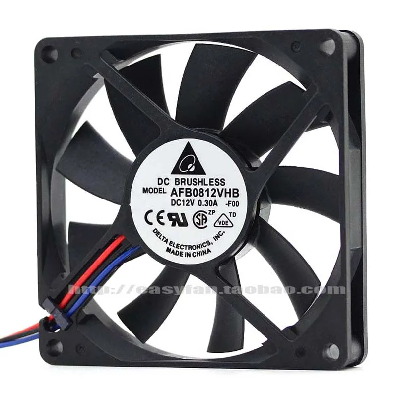 Новый чехол для процессора delta AFB0812VHB 8015 12V 0.3A вентилятор охлаждения с двумя
