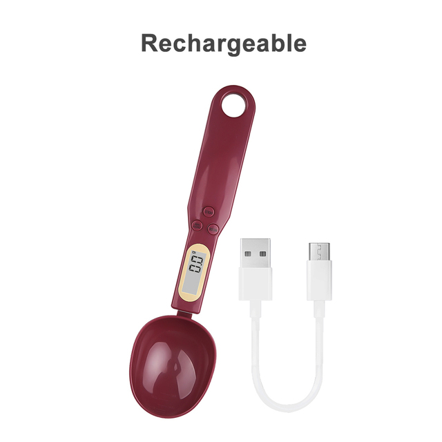 Measuring Spoon Scale LCD Digital Kitchen Measuring Spoons 500g/0.1g Portable Kitchen Scales for Baking Coffee Pet