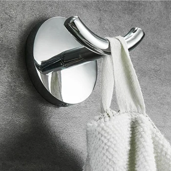 

Bathroom Hooks For Towel Robe Coat Hat Stainless Steel Wall Hook Restroom Home Hotel Accessories