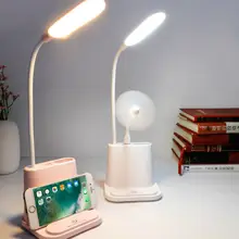 Многофункциональная перезаряжаемая Светодиодная настольная Сенсорная лампа, настольные лампы, USB гибкое кольцо для чтения с usb зарядным портом для чтения