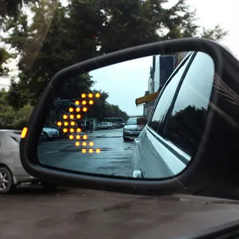 

2pcs Amber Arrow Panel LED Arrow Panel Car LED Rearview Mirror Light Arrows for Car Rear View Mirror Indicator Turn Signal Light